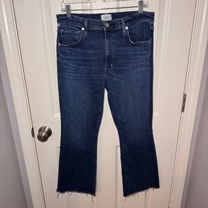 Citizens of Humanity Isola Mid-Rise Crop Boot Jeans - Baltic